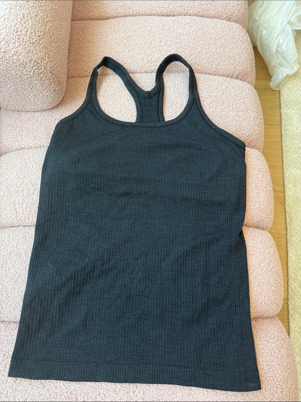 lululemon athletica Black Ribbed Racerback Tank Top